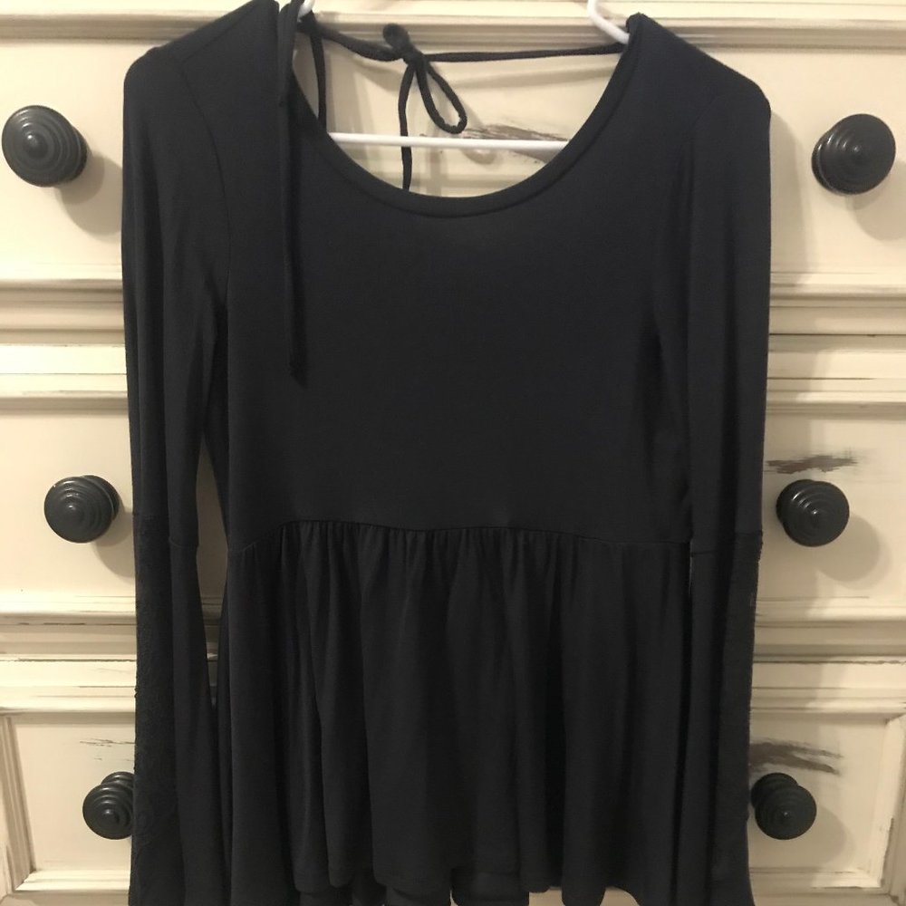 Charcoal Grey American Eagle Blouse